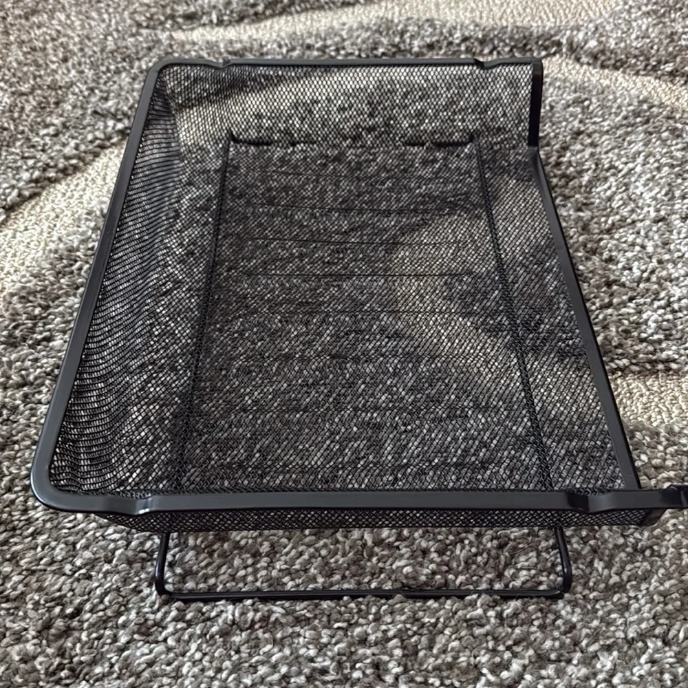 3-Piece Heavy Duty Black Mesh Desk Organizer set.